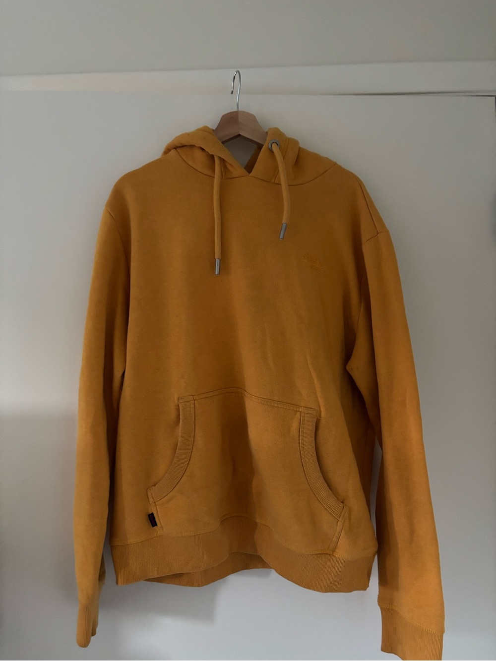 Superdry Men's Mustard Hooded Pullover Sweatshirt